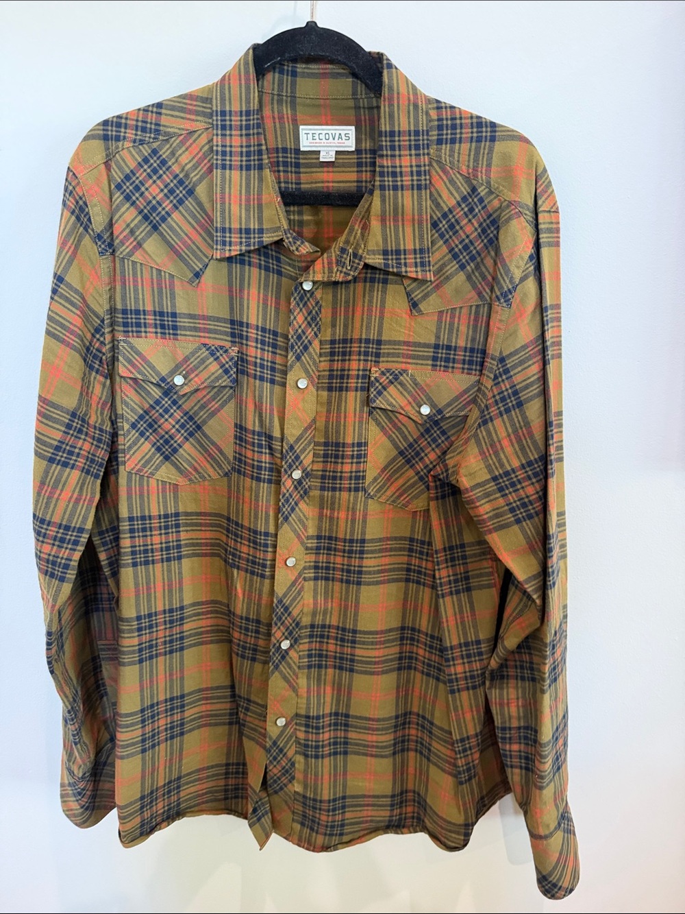 Tecovas Yellow Plaid Western Button-Down Shirt